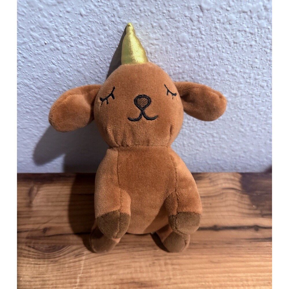 Pixie Crush Snug a Babies small brown Dogicorn puppy unicorn plush